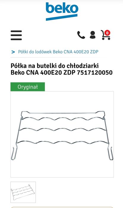 Półka na butelki do chłodziarki Beko CNA 400E20 ZDP