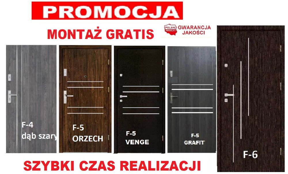 Drzwi zewnętrzne do mieszkania w bloku z MONTAŻEM wewnątrzklatkowe