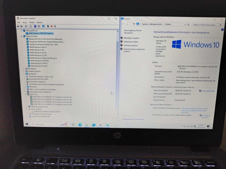 LAPTOP | HP EliteBook 725 G3 | A10-8700B 4GB 128SSD M2 Win10 | FV23