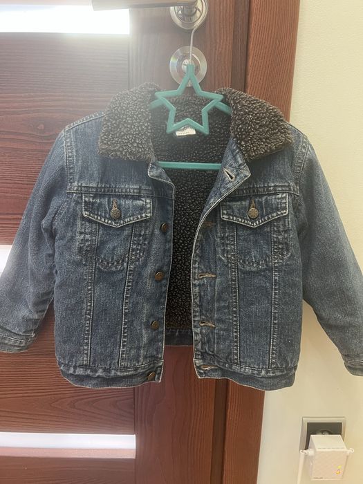 Kurtka jeansowa ciepla chlopieca