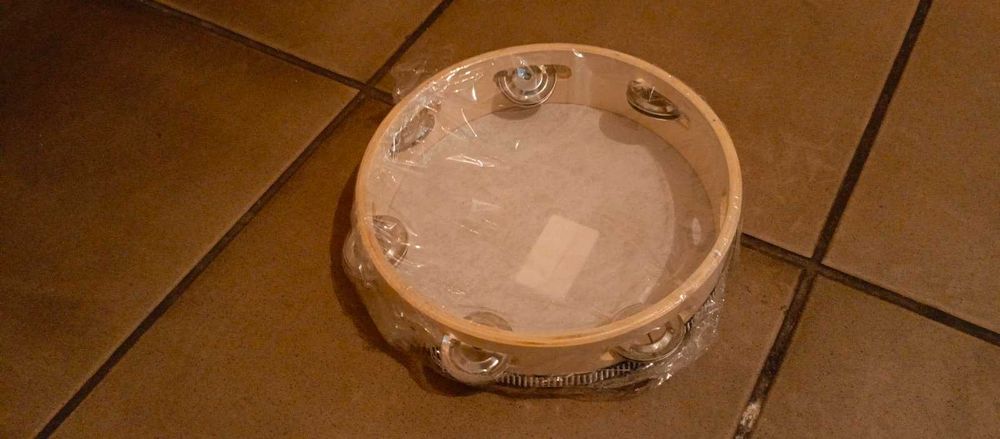 Тамбурин Бубен натуральная кожа Новый 26см