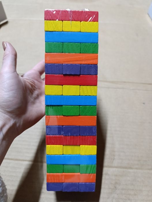 Jenga kolorowa nowa