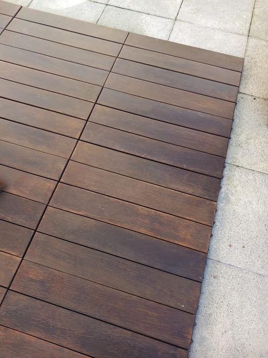 Deck de madeira de Teka