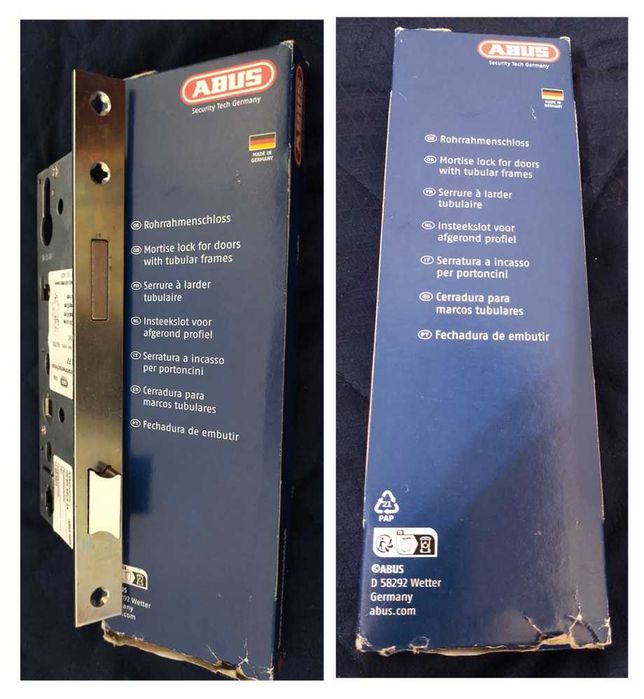 Abus Fechadura de encaixe prata 45 mm