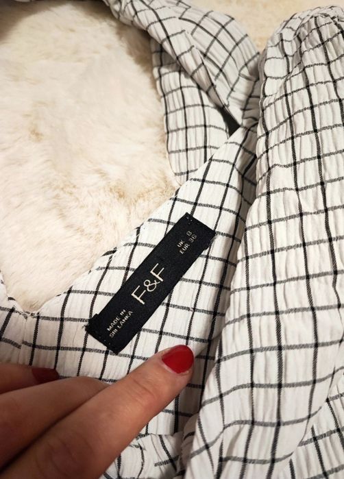 F&F! Świetna koszula damska w kratę S oversize modna