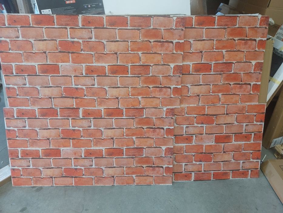Panele ścienne 3D  Z Efektem Cegły Na Tło Sofy, 120x60 ,6sz