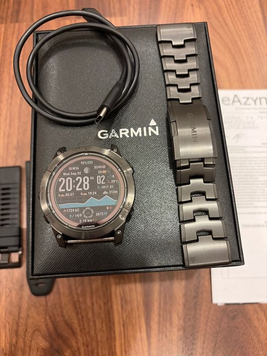 Garmin Fenix 7x pro solar z bransoletą i gumowym paskiem