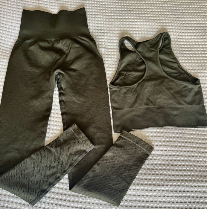 Conjunto Prozis Army Khaki (Leggings e Crop Top)