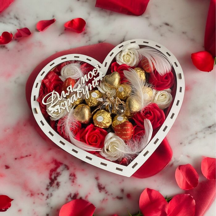 Подарунок дружині,дівчині, подарок девушке, солодкий бокс, річниця