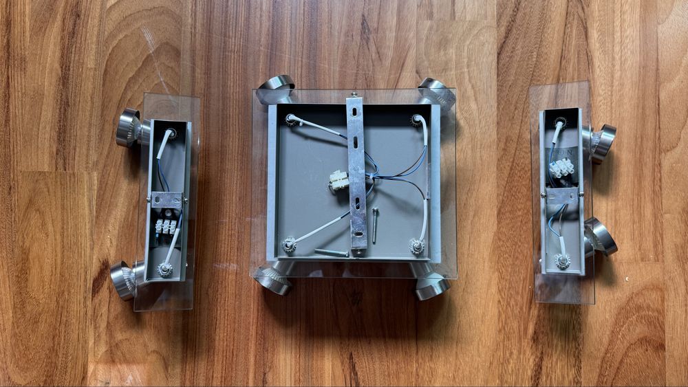 3 focos de teto LED rotativos