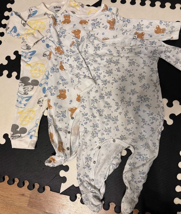 Pajacyki niemowlęce 74 zestaw 3 szt