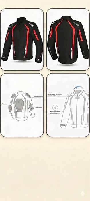 Casaco Motard RTECH 4XL c/ Proteções – Como Novo