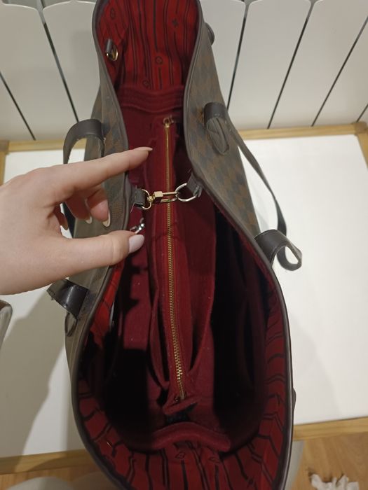 Torebka shopperka modna brąz złote dodatki monogram neverfull LV