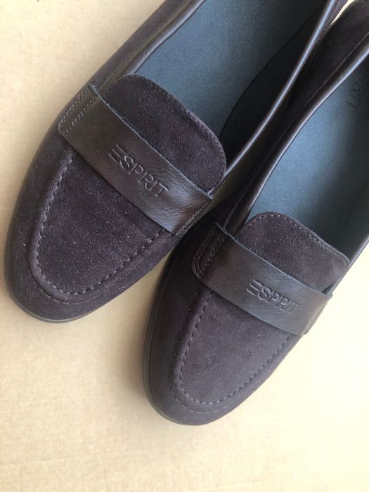 ESPRIT nowe mokasyny buty zamszowe r.41