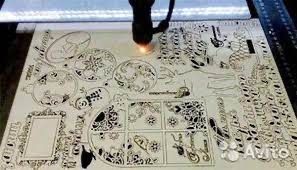 Лазерная резка фанеры ткани оргстекла гравировка