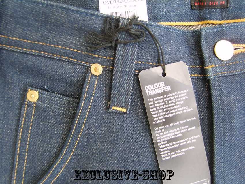 Spodnie męskie jeansy granatowe rurki rozmiar W28 L32 pas 80 cm