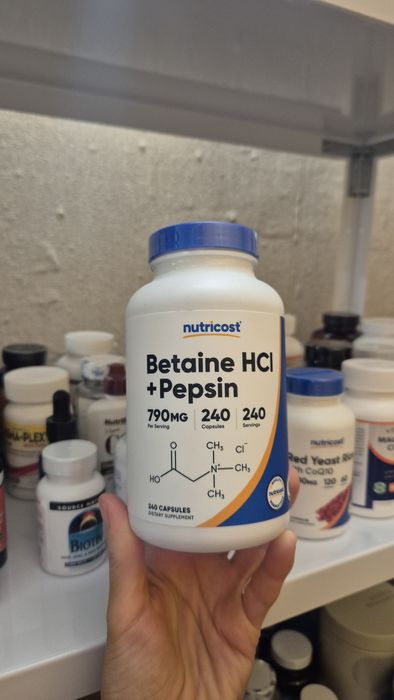 Doctor's Best, Nutricost, Бетаин гидрохлорид, пепсин