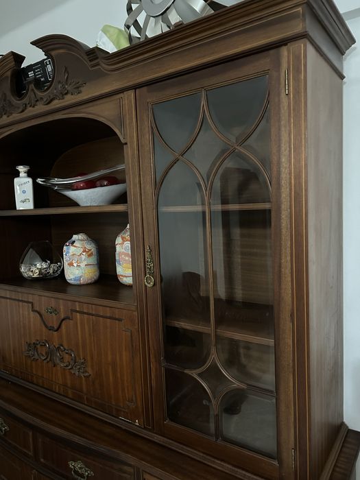 Movel estante armario madeira maciça vintage