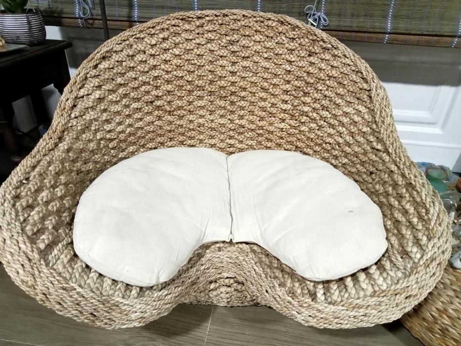 cadeirão de verga mais puff