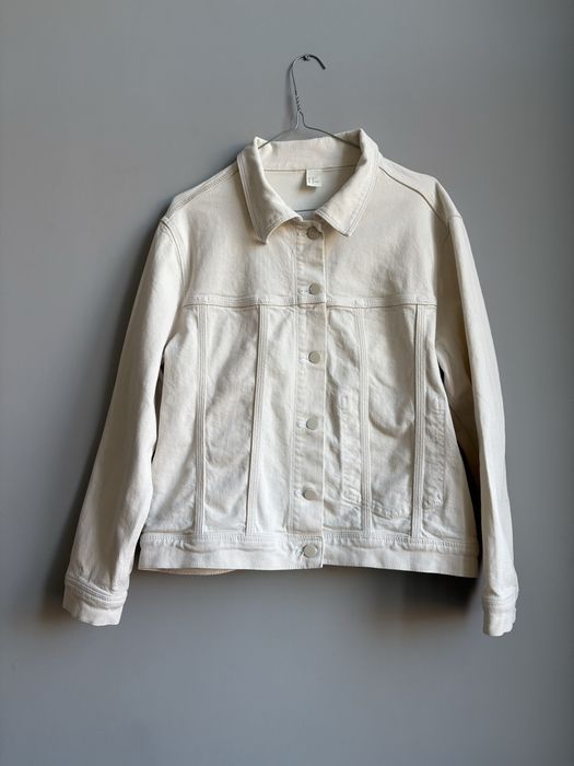 Біла джинсова куртка H&M