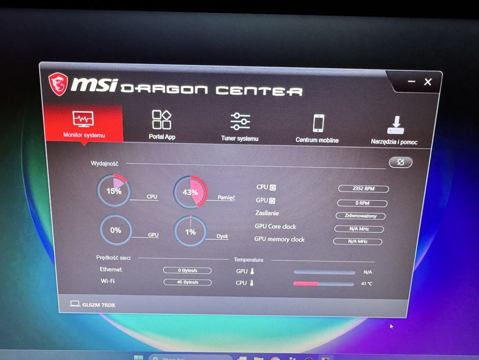 Laptop MSI GL62M 7RDX Gaming/Windows11/SSD/GTX1050-4GB/i5-7th