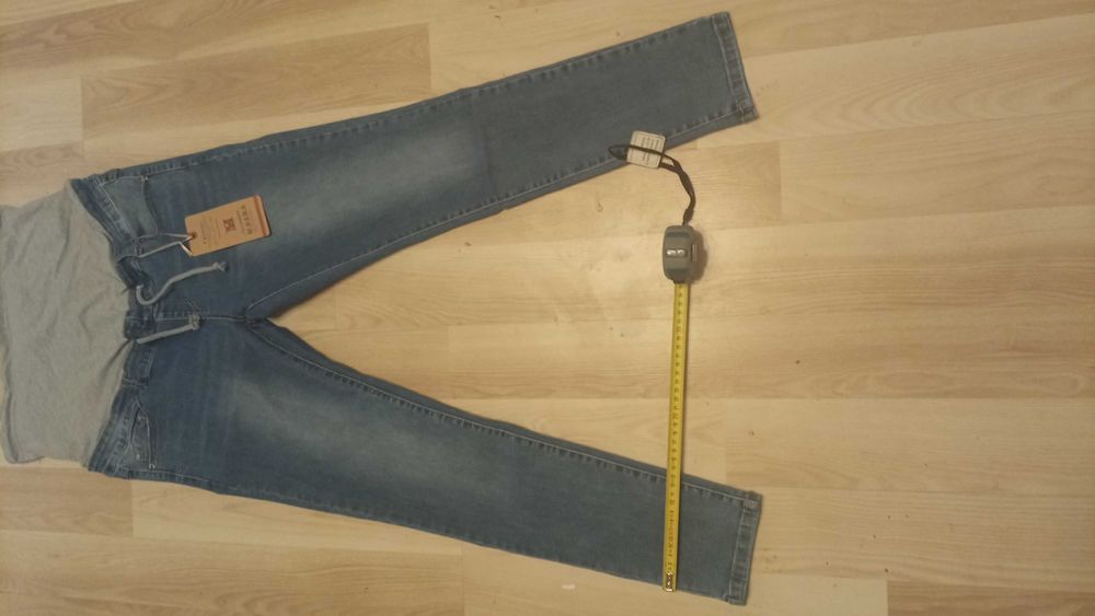 Dżinsowe leginsy ciążowe L/XL nowe