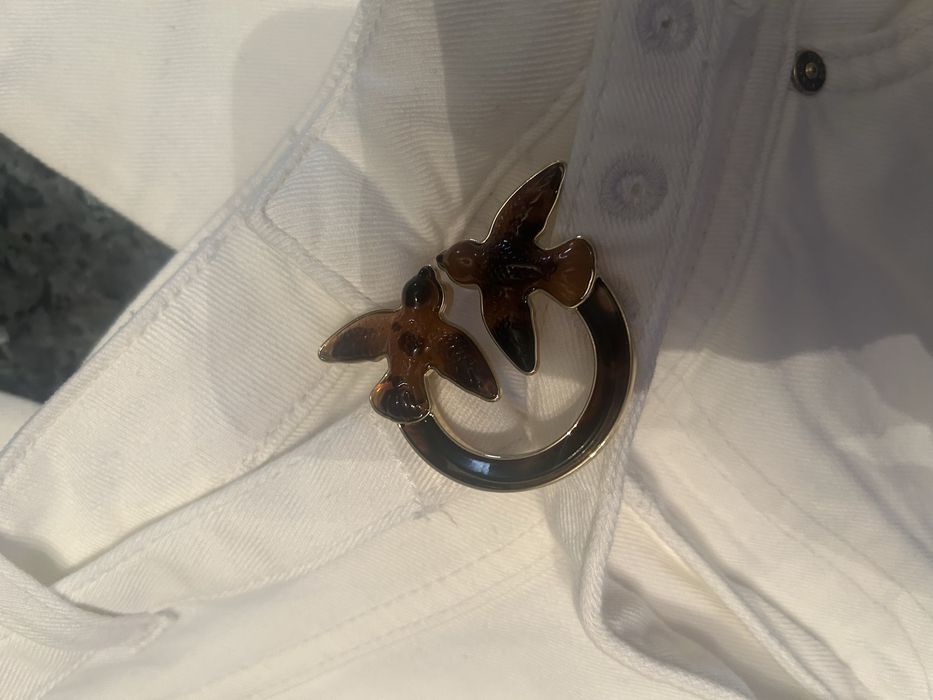 Spodnie jeans Pinko z mega paskiem r.31