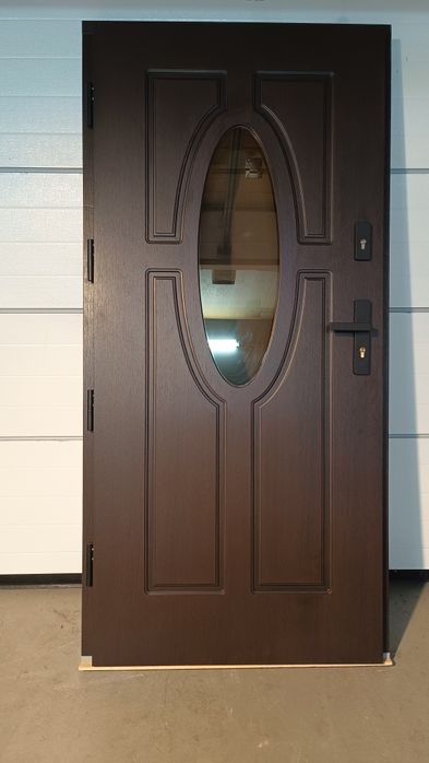 Drzwi zewnętrzne drewniane dębowe