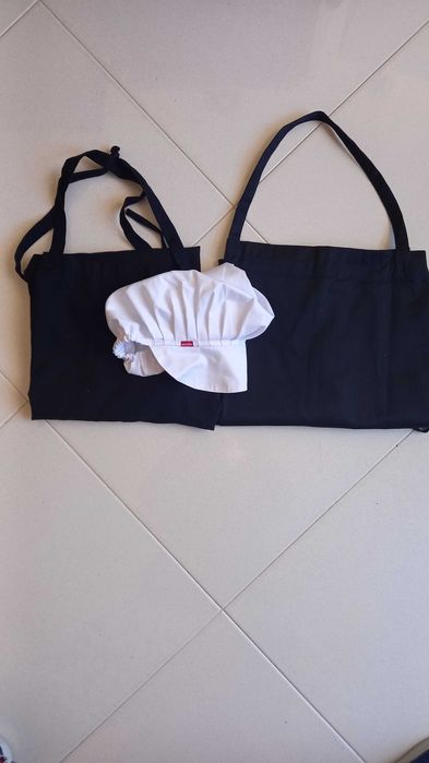 Avental e touca cozinha