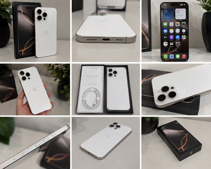 Vendo iPhone 16 pro max em Titânio Branco.