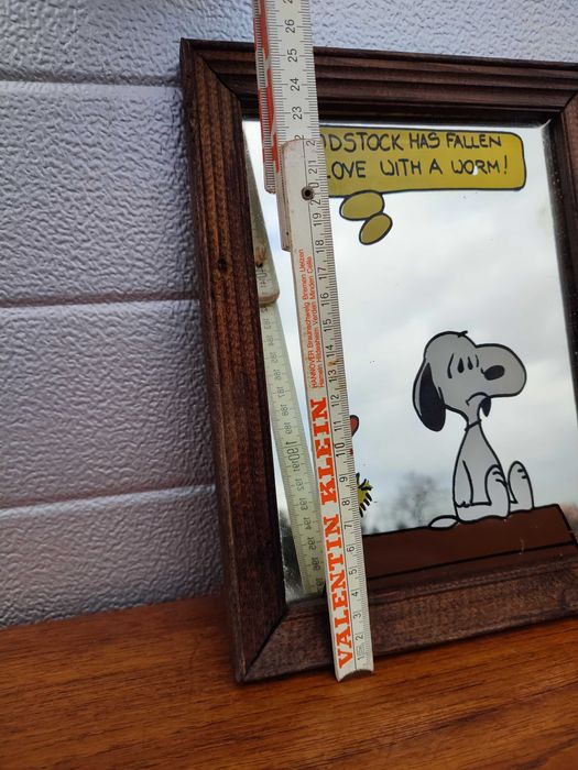 Lustro - Grafika na lustrze Snoopy - design - vintage - U