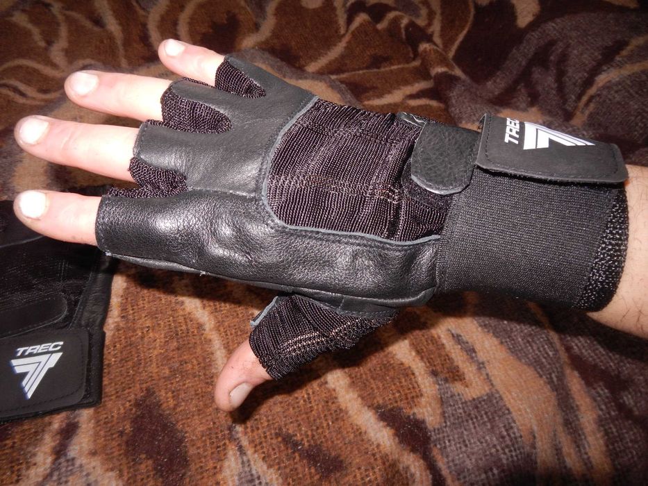 Wyprzedaż->Rękawiczki  trec GLOVES  STRIPE BLACK rozm. XL-siłownia