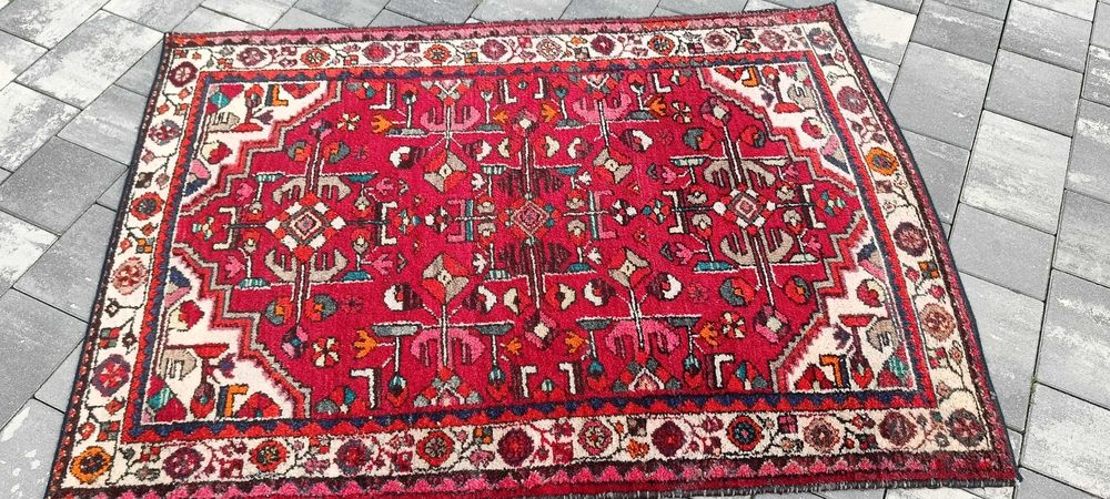 Hamadan dywan wełniany tkany ręcznie 152 x 107 cm wełna perski