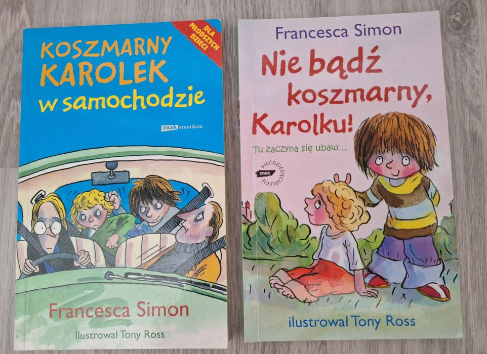 Książki dla dzieci Koszmarny Karolek  2 szt. F. Simon
