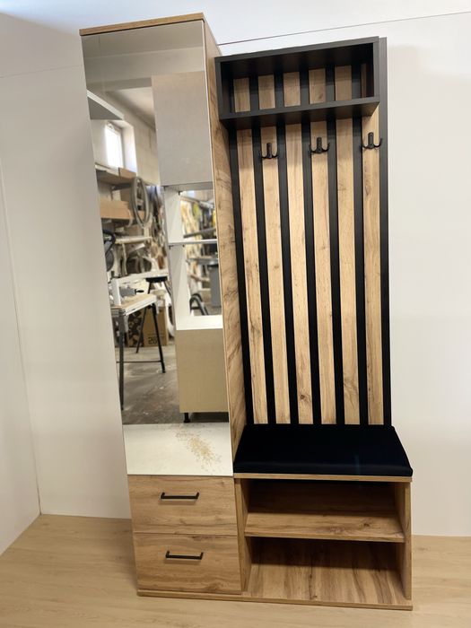 Graderoba, szafka na buty z wieszakami na kurtki, szafka na buty,