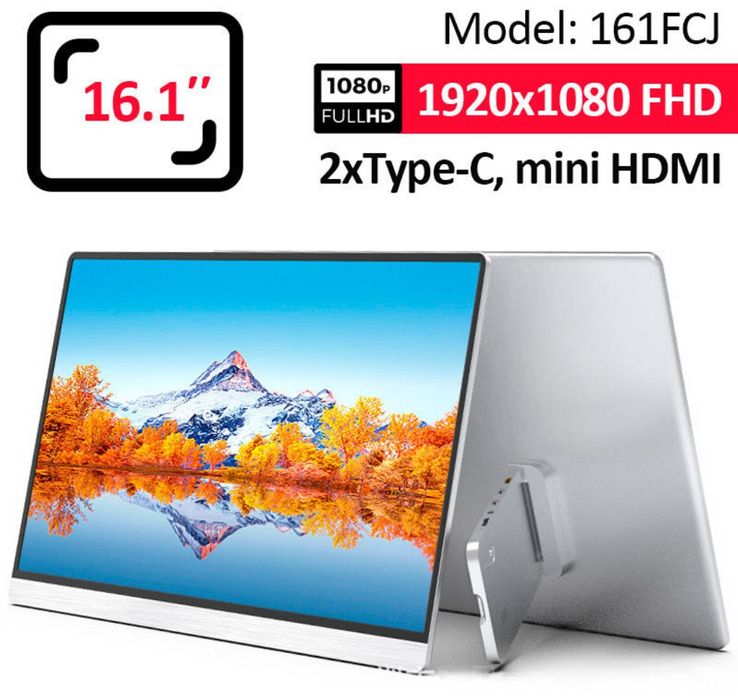 Монітор портативний 161FCJ / 16.1'' / IPS / 1920x1080 / Type-C / HDMI
