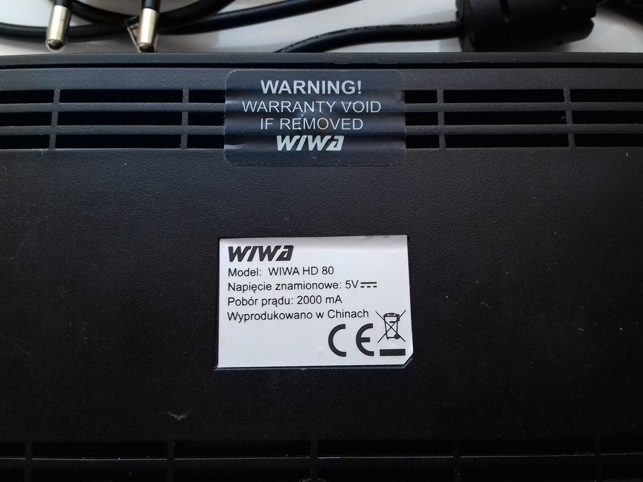 Dekoder STB Wiwa HD 80 bez pilota, DVB-T2 używany działający, USB, HDM