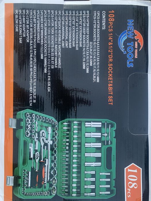 Mala de 108 peças ferramenta