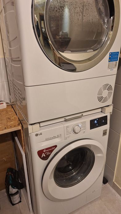 Estrutura com gaveta para empilhar máquina de lavar ou secar roupa