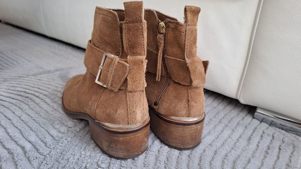 Botki damskie skórzane Stradivarius 38 rozm.