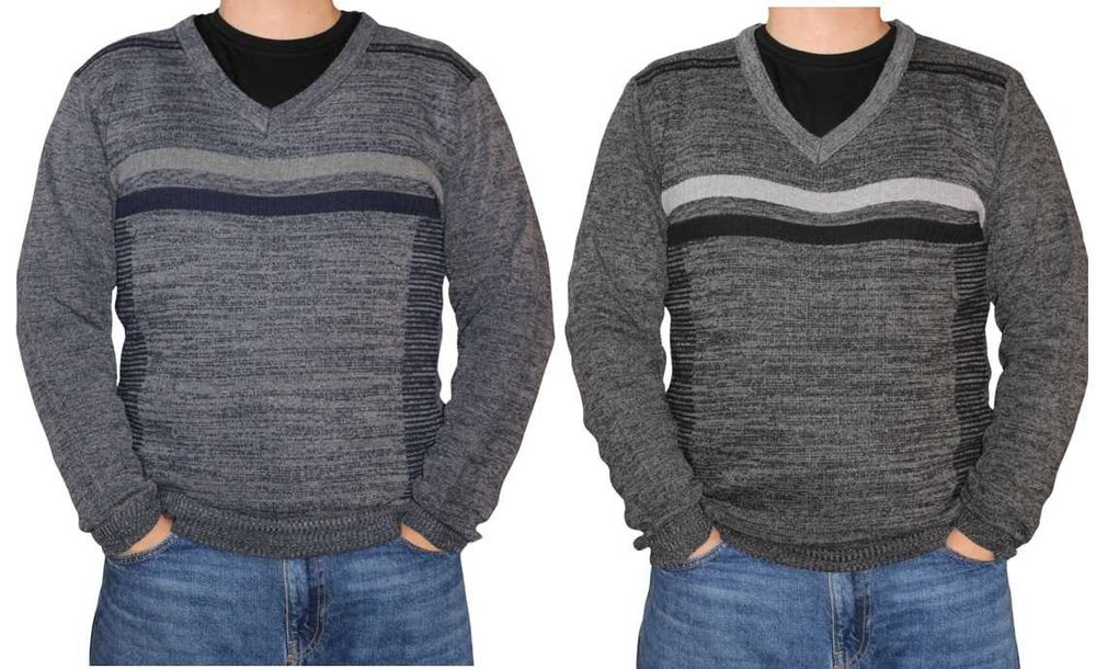 Sweter męski w serek rozmiary od L do 3 XL
