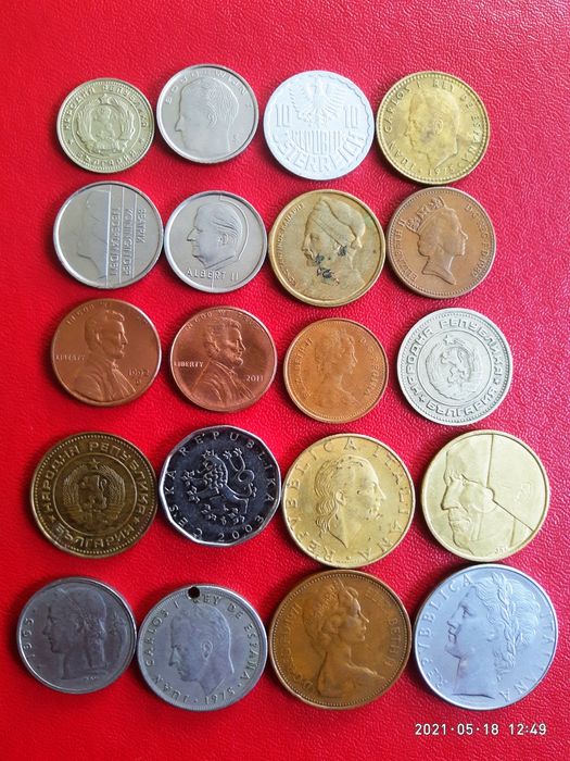 монеты мира 20 шт.