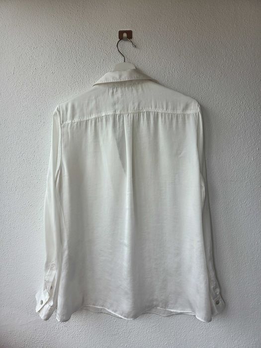 Blusa branca estilo camisa da Rabe, tamanho 38