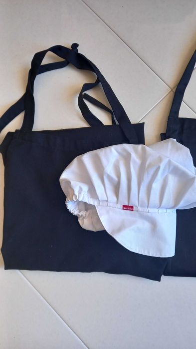 Avental e touca cozinha