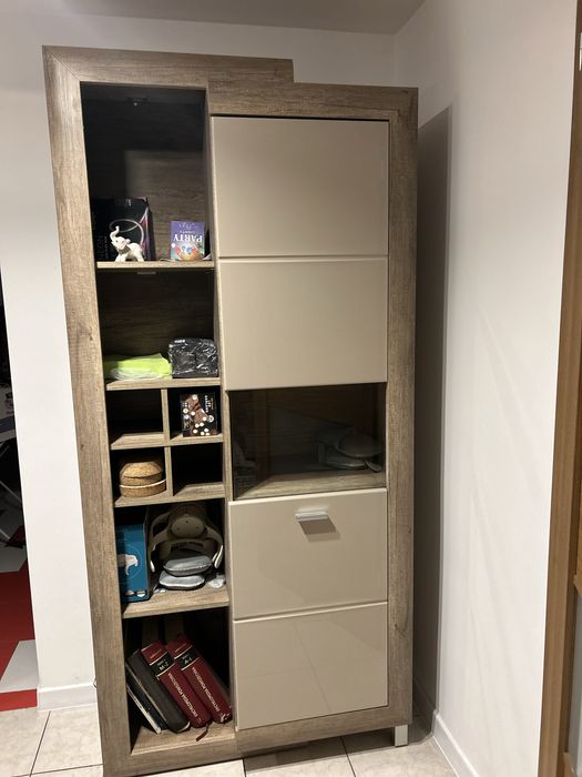 Meble Agata, witryna stojaca, wiszaca oraz szafka rtv