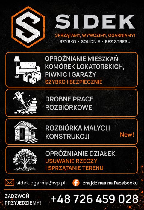 Opróżnianie mieszkań, garaży, piwnic. Drobne rozbiórki