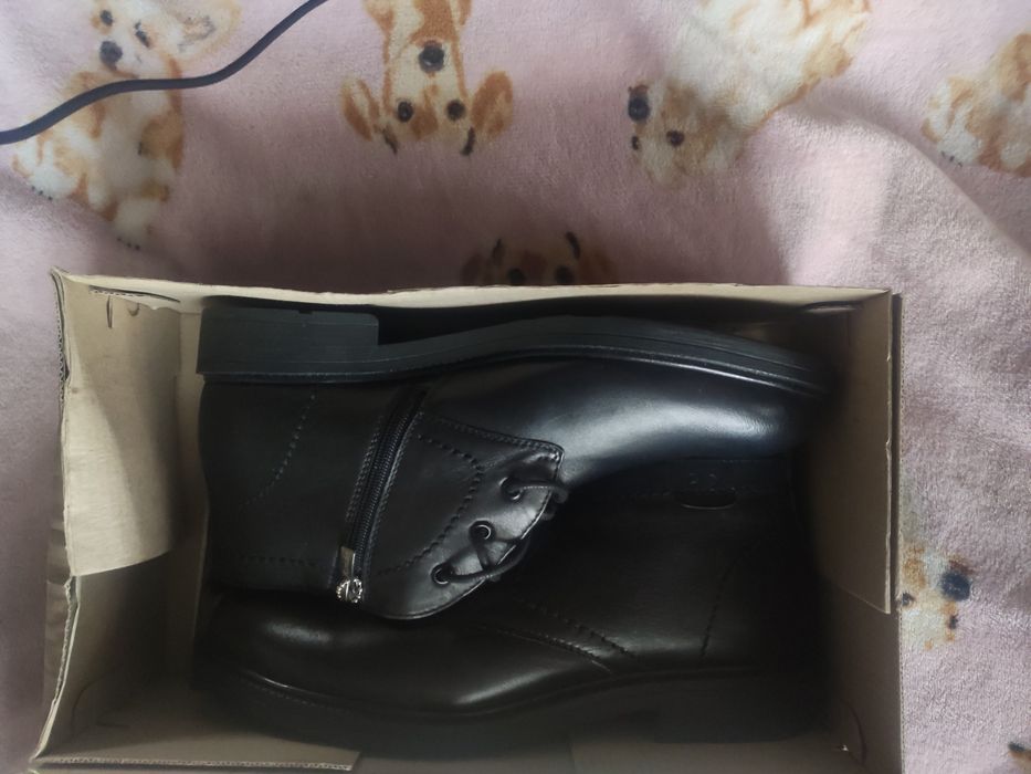 Ботинки кожаные зимние