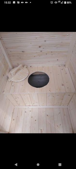 Wychodek kibelek toaleta DREWNO