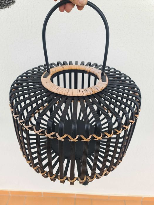 Lanternas Decorativas ENTITA JYSK Bambu Preto Lanterns Black Bamboo