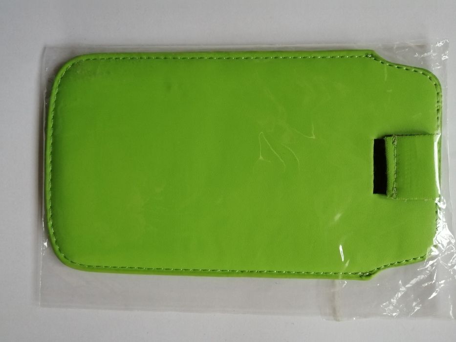 Bolsa para telemóvel em pele verde